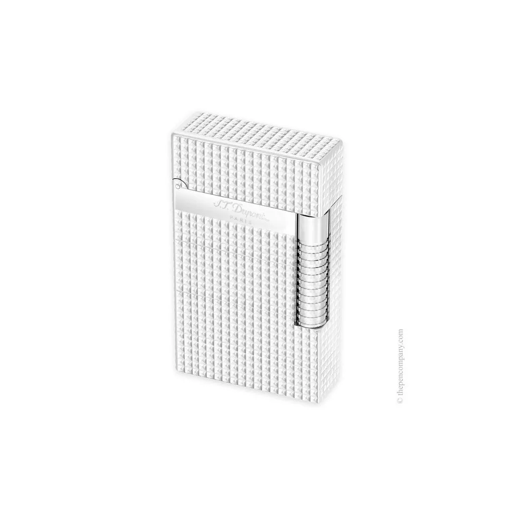 S.T. Dupont Le Grand Cling Diamond Head palladium lighter med elegant struktur.