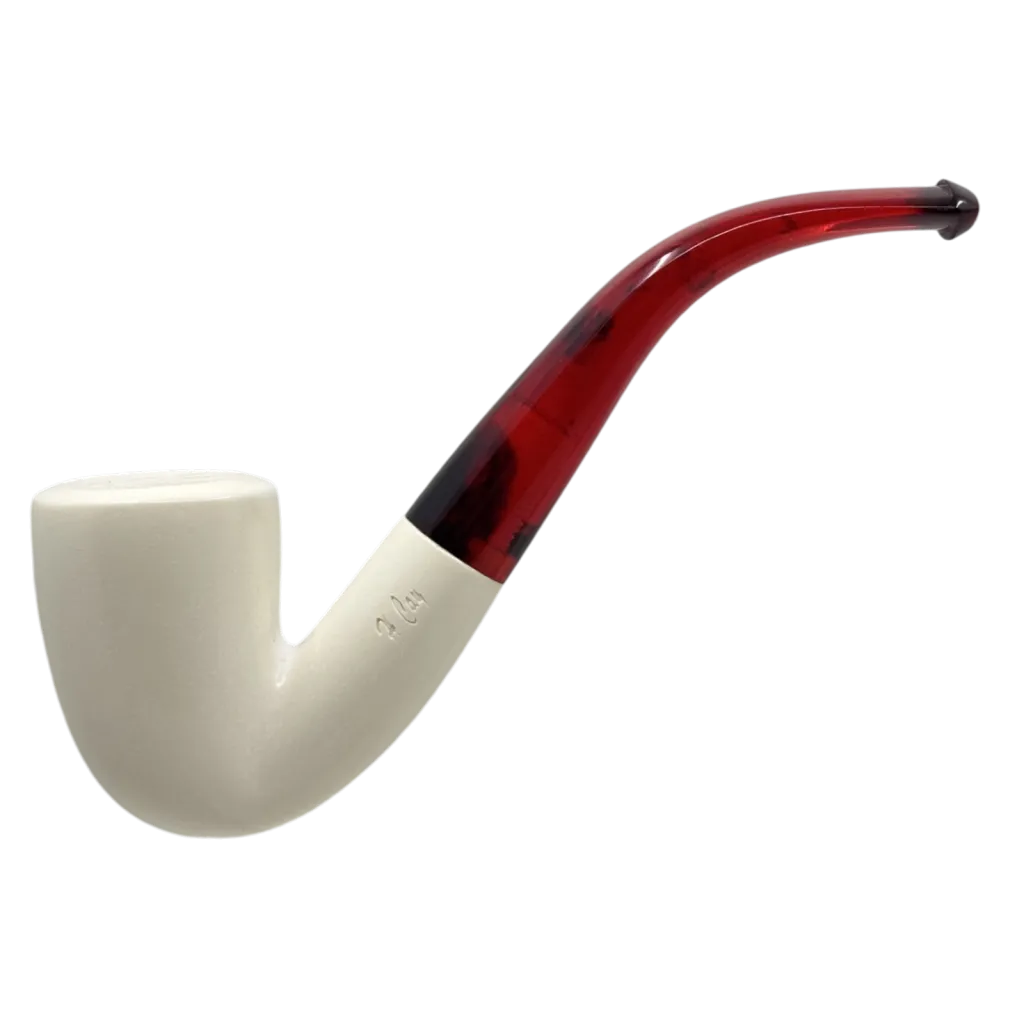 Meerschaum Bent Dublin w. Red Acrylic Stem