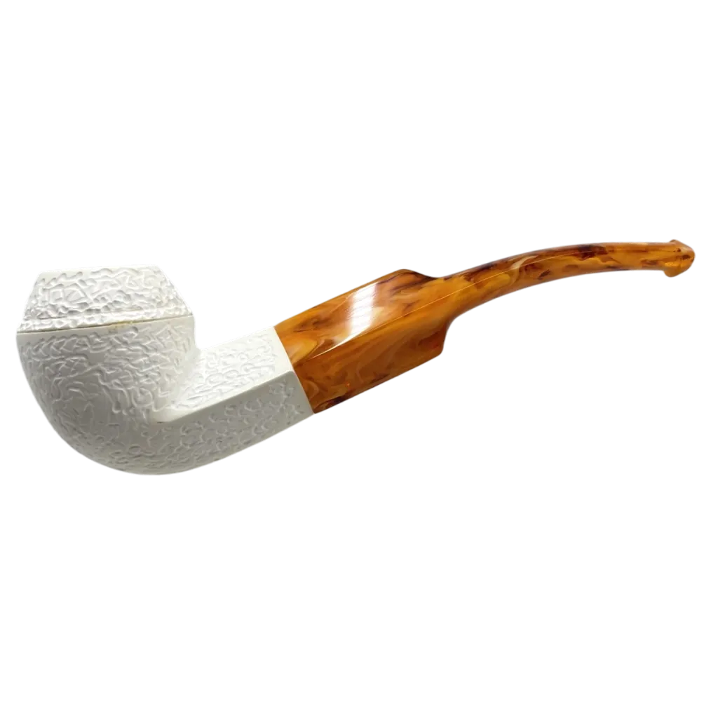 Meerschaum Bent Rhodesian w. Colored Stem