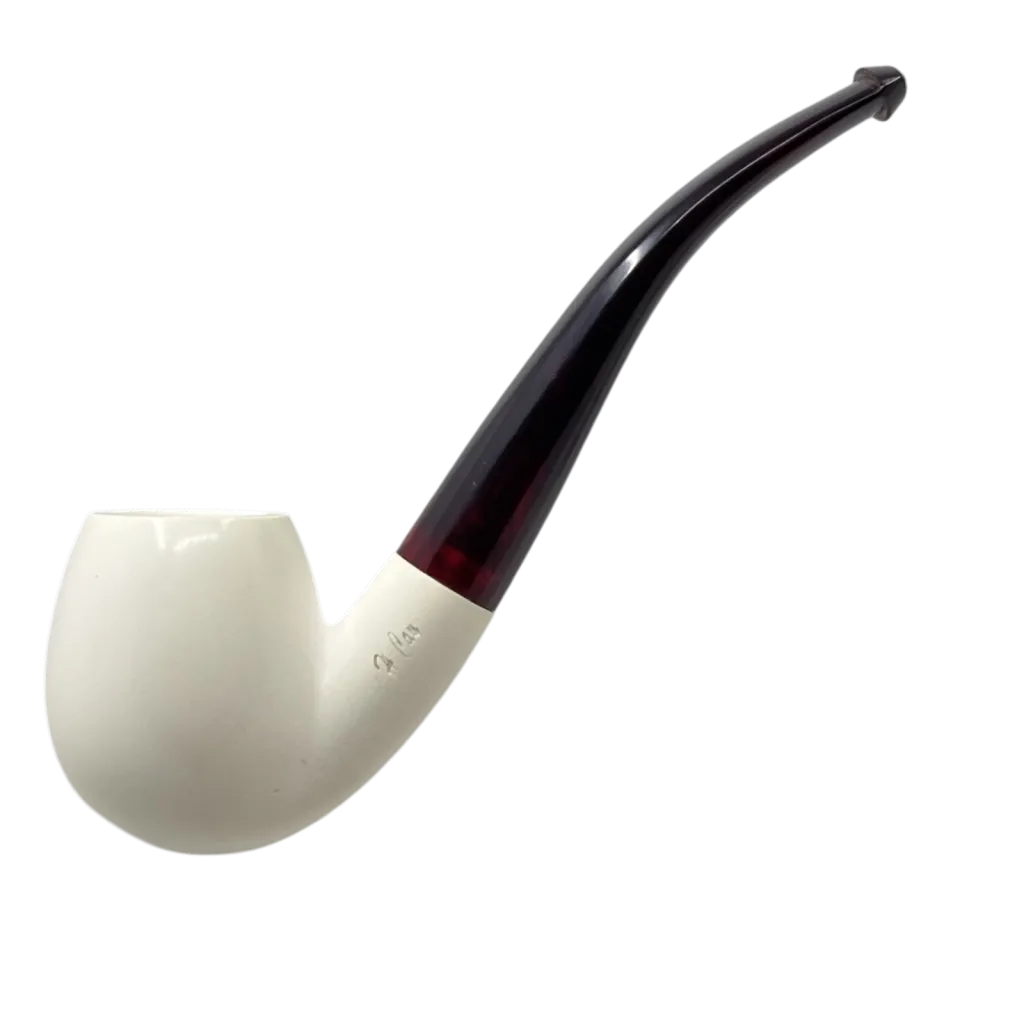 Meerschaum Bent Apple w. Dark Red Stem