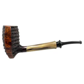 Nils Frederiksen Pipes Semi Rusticated Freehand w. Buffelhorn