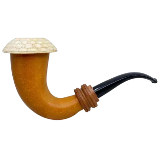 Meerschaum Pipe Made of African Gourd Calabash