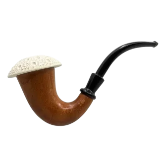Meerschaum Bent Calabash w. Details