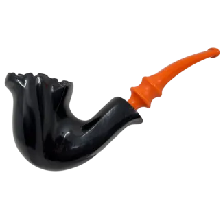 Nørding Black Smooth with Orange Stem